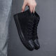 Spring high-top canvas shoes men's shoes all-match all-black classic shoes men's breathable student casual shoes wholesale