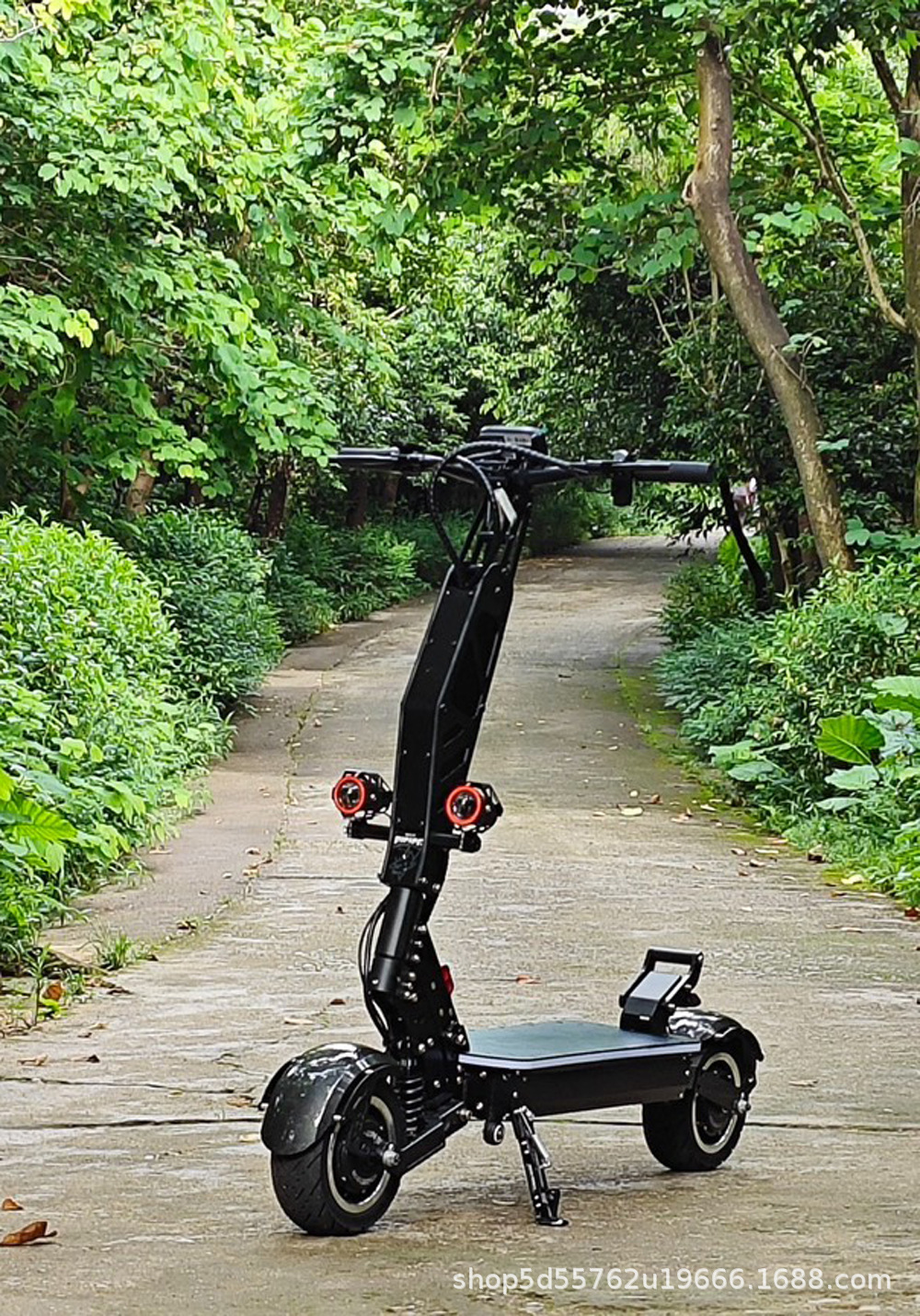 YISHUN dual-drive 72V/6000W off-road electric scooter, foldable, 95 mph speed, long range electric vehicle