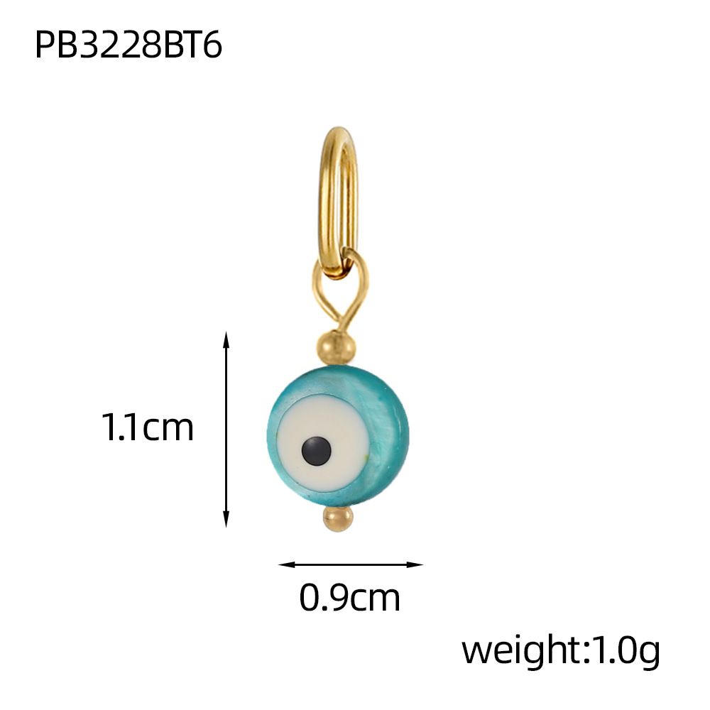 2g Weight Pendant Jewelry Making Type DIY Ornament Accessories Classification 1 Piece Quantity 304 Stainless Steel Material Devil's Eye Pattern All Seasons Season Polished Finish Plating Design Simple Style, Classic Style Style 1 Piece 304 Stainless Steel Devil's Eye Polished Pendant DIY Ornament Accessories 16