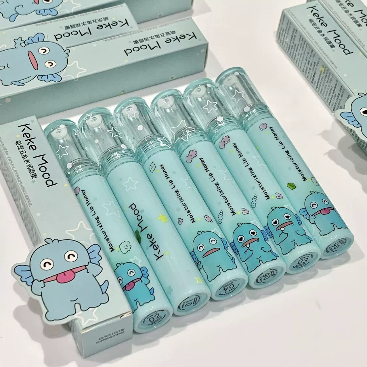 Moisturizing Lip Balm (kekemood) Nude Gloss, Plumping Effect, Multi-Shade Mini Stick