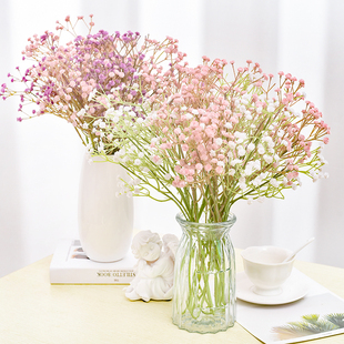 Gypsophila Fake Flower Dried Bouquet Living Room Decoration Tv Cabinet Potted Plant Decoration Dining Table Plastic Decorative Floral Art