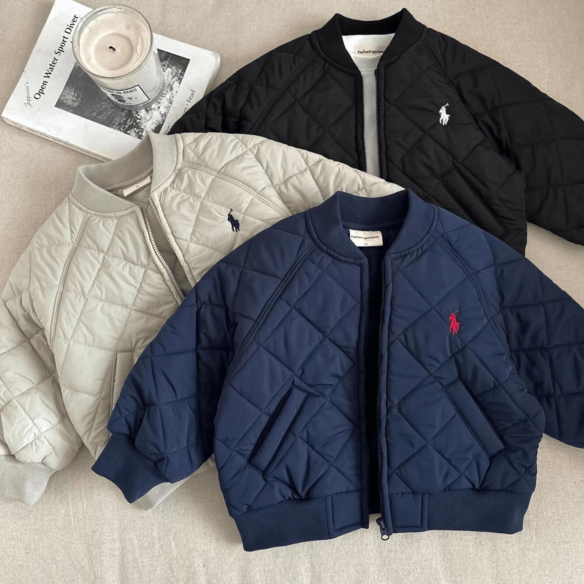 童外套秋冬新款卡通小马加厚棉服上衣男童女童宝宝保暖夹克外套潮