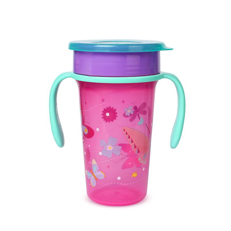 Fabricante de origen Taza de agua para niños Taza de pico de pato Taza de paja Taza de plástico Taza de agua 360 Serie completa de tazas para bebés