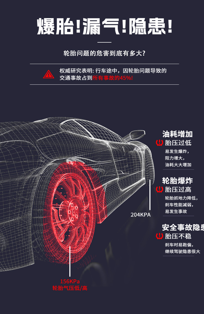 Tubeless Tire Fluid Tool suit Adapted to New Energy Tram Fuel Car Tire Inflator Pump Tire Fluid Glue