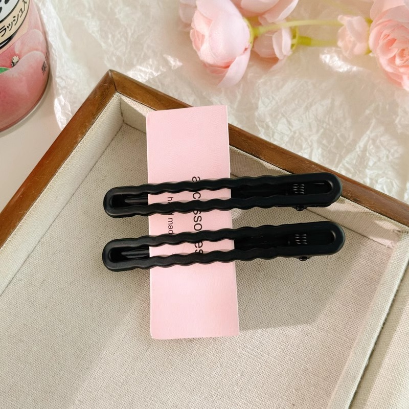 Simple ondas en una palabra clip de cabello frente lateral clip de cepa detrás de la cabeza cabello rotos bb clip de cabello