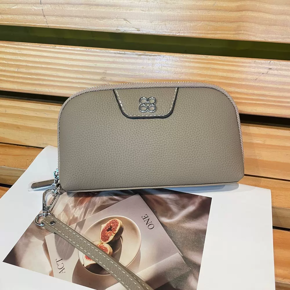 TOGO头层牛皮手拿包钱包女新款时尚洋气零钱包真皮卡包百搭手机包