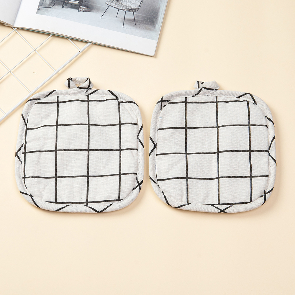 Espesado de algodón y lino estera de aislamiento de la cocina multiusos anti-escaldado olla estera tela de aislamiento estera de estilo nórdico mantel de aislamiento de la cocina multiusos anti-escaldado