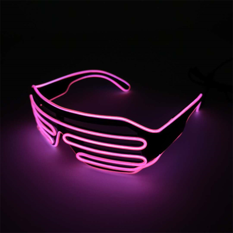 Gafas luminosas EL explosivas, accesorios de baile fluorescentes, artefactos de fiesta, persianas, gafas luminosas, suministros fluorescentes para fiestas de baile