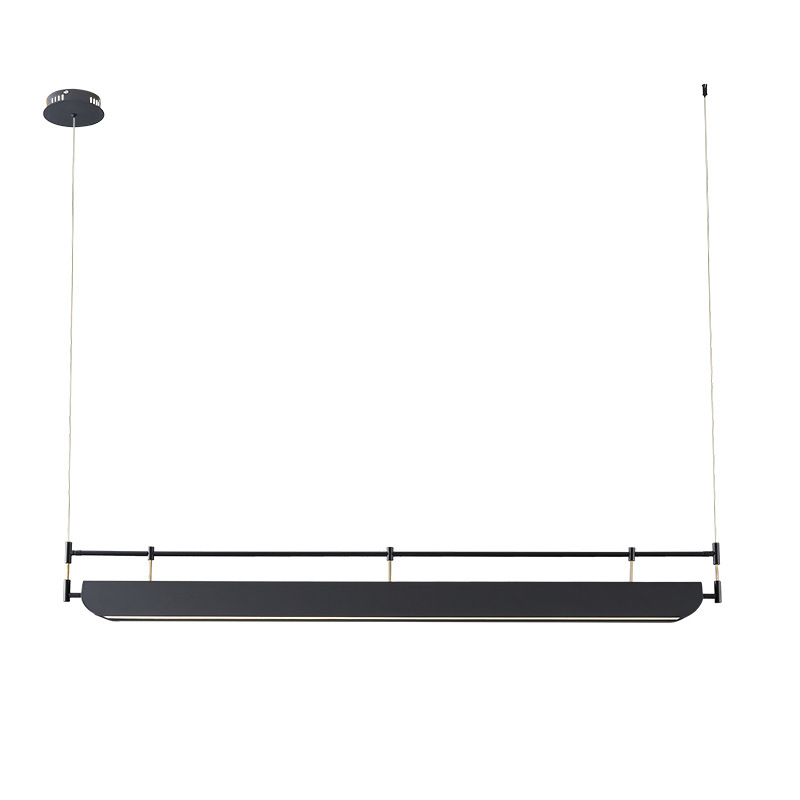 Diseño de lámparas de atmósfera de barra larga de ventas simple estilo de escritorio sala de exposiciones suave diseñador de la isla de ventas bar polo arte moderno colgante