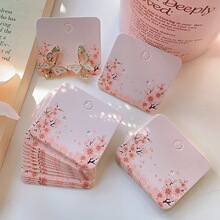 一张~耳钉卡片耳环卡纸饰品项链美甲纸板耳饰包装卡头吊牌DIY