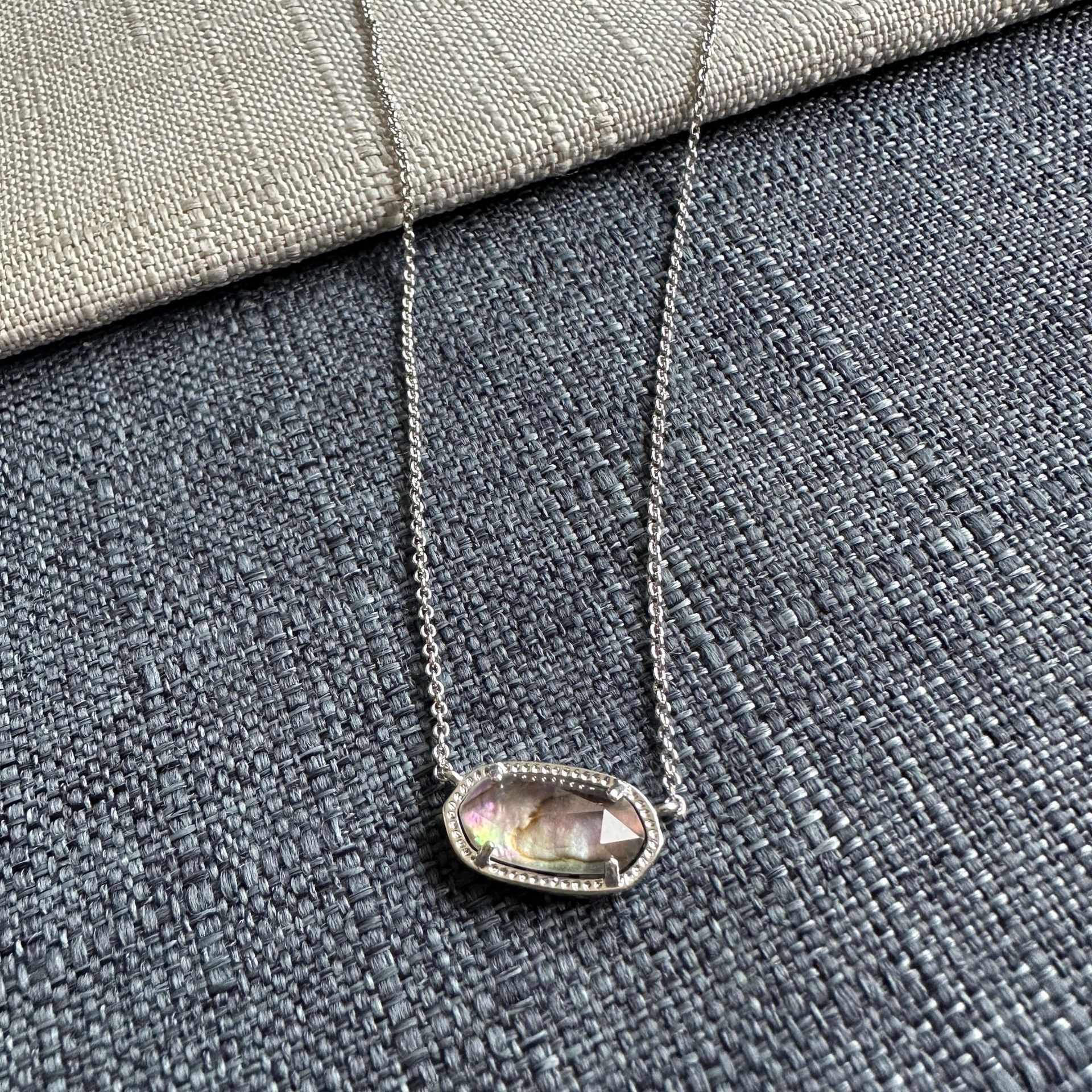 K Elegant Elisa Oval Abalone Shellfish Necklace Women Jewelry Simple Fashion Blue Money Pine Clavicle Chain Women