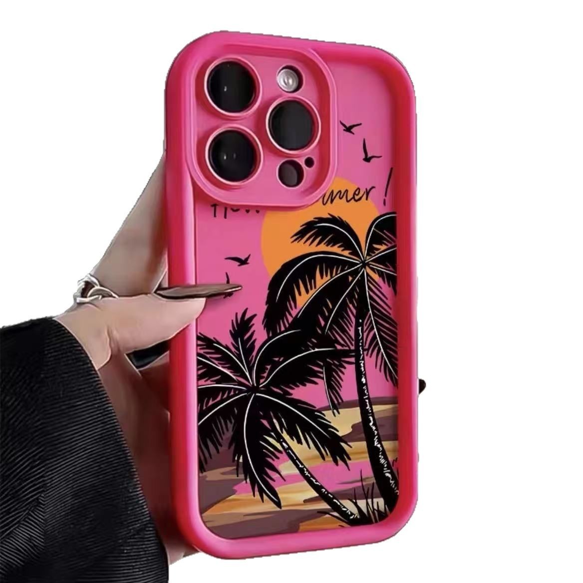 Sunset Coconut para iPhone 16pro funda para teléfono móvil Apple 15 anti-caída 14 Europa y América 13promax nuevo 12x