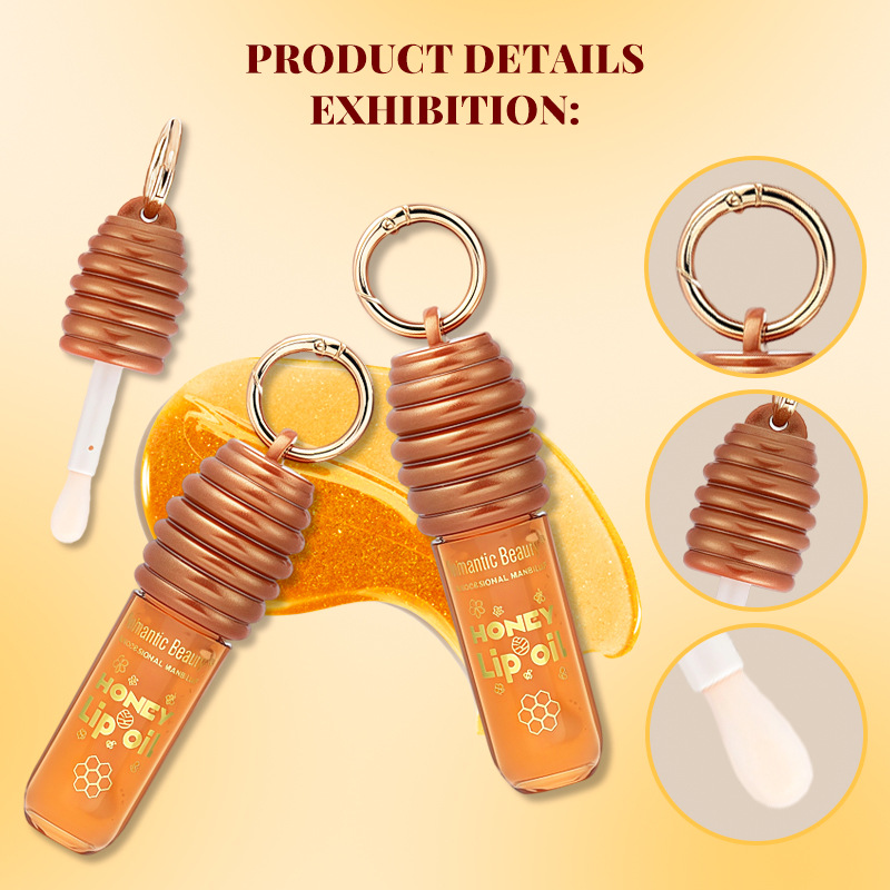 Brasileño, la explosión transfronteriza de los labios de miel, la sensación de aceite y agua, llavero, bolsa de colgar, esmalte labial humectante, la mujer de la miel. image 4