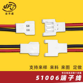 源头工厂订做2.0间距端子线 电池组连接线 51005 51006公母对插线