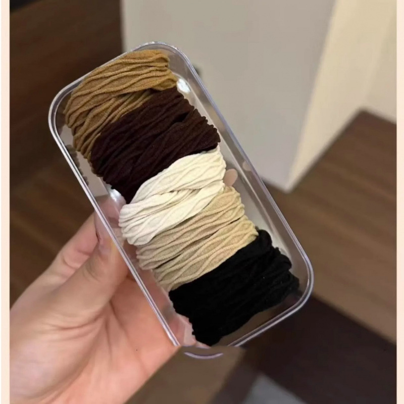 四季加粗简约宽边无接缝发绳女橡皮筋扎头发高弹力耐用高级感头绳|undefined