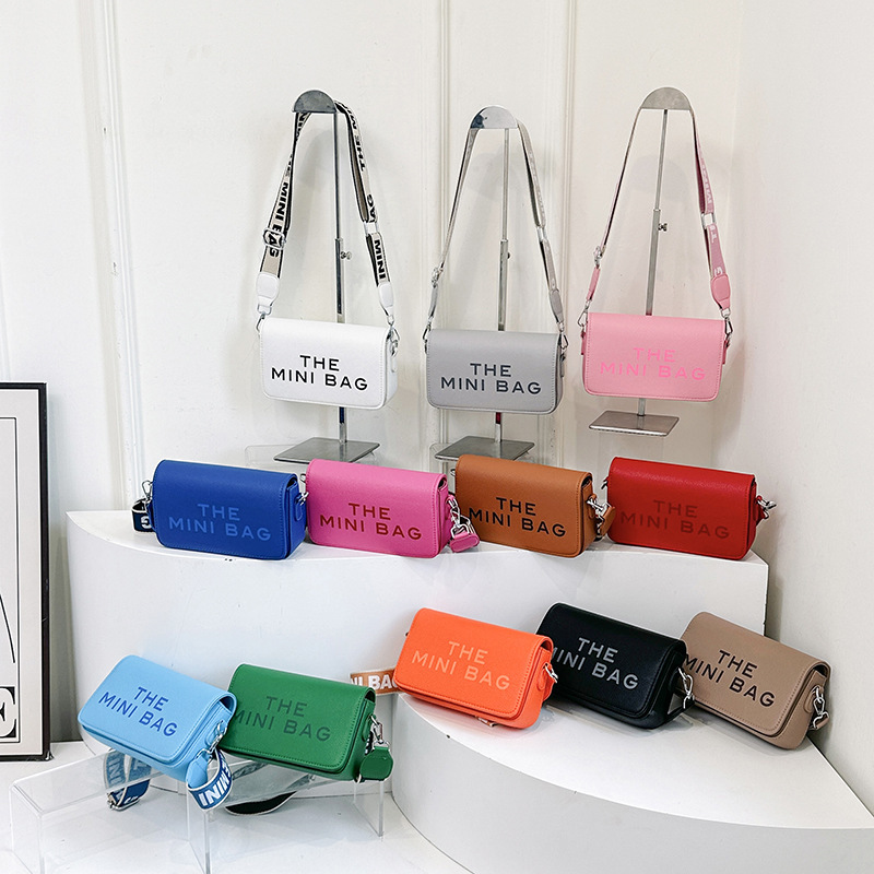 Cross-border Light Fashion All-match Summer Foreign Trade New Simple Letter Small Square Bag Women's Casual Shoulder Crossbody Bag