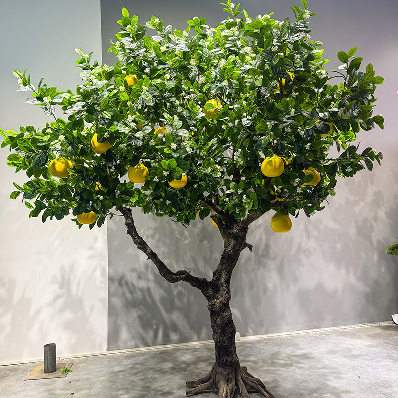 Simulated Grapefruit Tree, Lemon Tree, Banyan Tree, Wishing Tree, Hotel Indoor and Outdoor Landscaping, Green Plant Decoration, Wedding Window Props