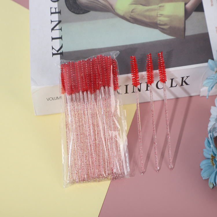 Nuevo cepillo de pestañas de cristal cepillo de cejas de pestañas espiral cepillo de cejas multicolor mini peine maquillaje maquillaje belleza