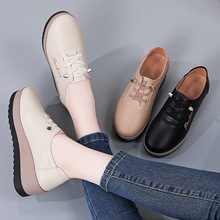 2025新款秋季单鞋女时尚厚底百搭妈妈鞋女士防滑轻便女鞋35-41