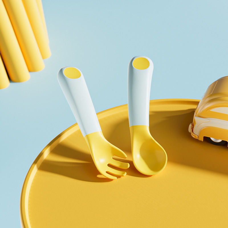 Toukie cuchara de tenedor para niños creativos PP dibujos animados lindo bebé gordo tenedor cuchara traje bebé entrenamiento suplemento alimenticio cuchara