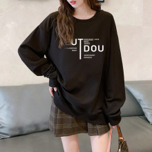 2023年春秋冬韩版新款百搭卫衣女加绒加厚超火宽松休闲小众上衣潮