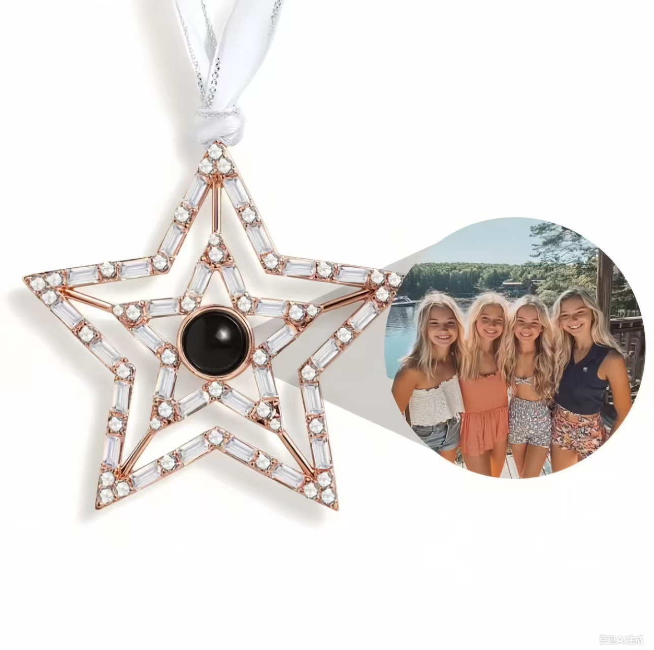 Estrella de cinco puntas - oro rosa