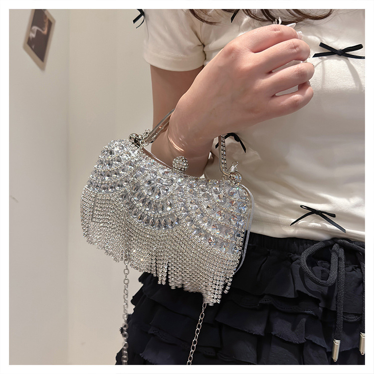 Nueva bolsa de cena con diamantes transfronterizos, bolsa de fiesta de cumpleaños, bolsa de boda, bolsa de hombro, bolsa de mano