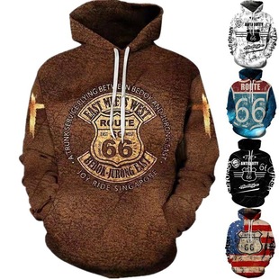 2025 Cross-Border European and American Men's 3D Printed Pullover Hoodie Casual Loose Sweatshirt Top Customization