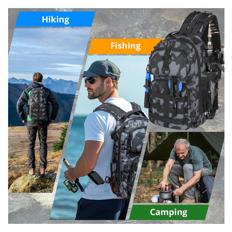Transfronterizo amazon pro al aire libre multifuncional luya mochila de pesca mochila suministros de pesca al por mayor