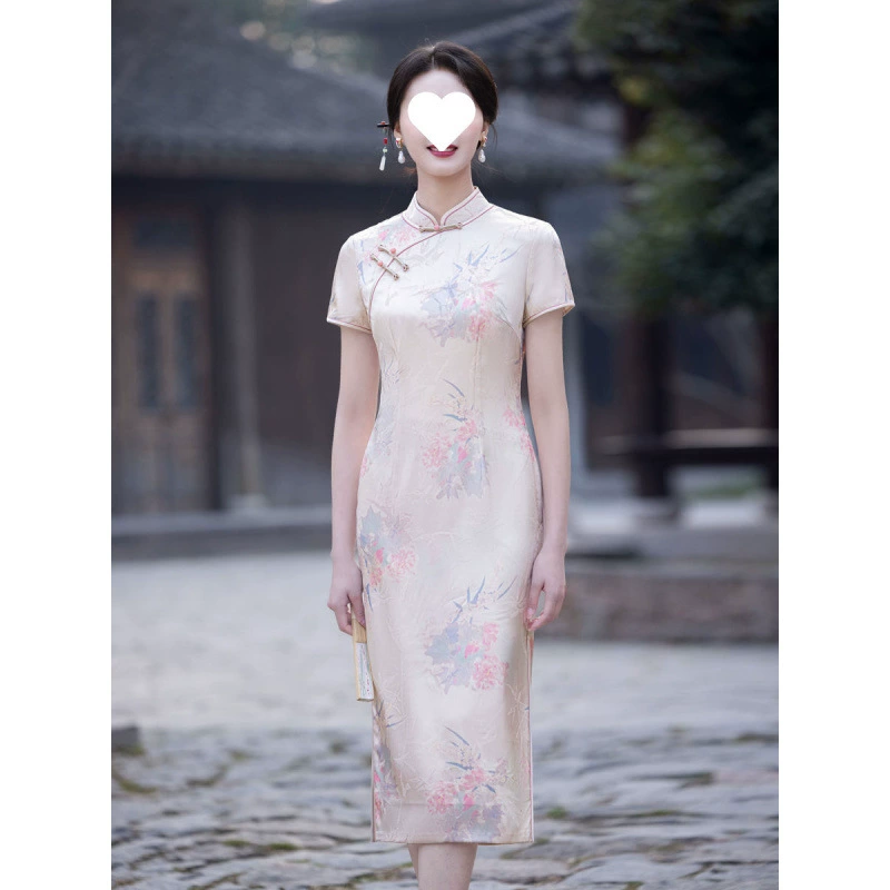 Элегантное повседневное платье-чонсам премиум-класса в китайском ретро стиле, молодежное и изысканное, лето 2025 года