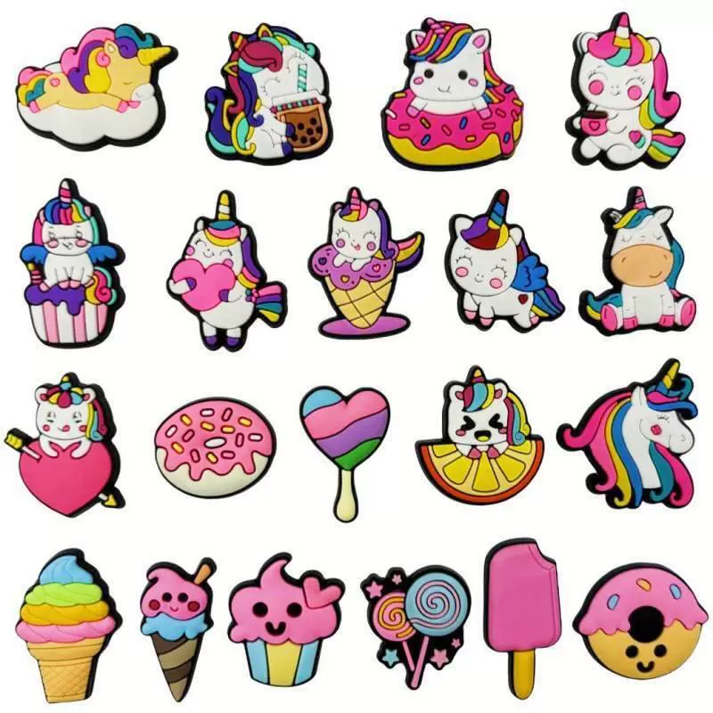 Аксессуары для пещерной обуви Unicorns Обувь Единорог Цветок jibbitz Обувь застежка аксессуары diy Zhibixing мягкий клей через границу