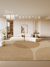 のins風客廳地毯輕奢感茶幾毯可擦免洗沙發全鋪地墊卧室床邊