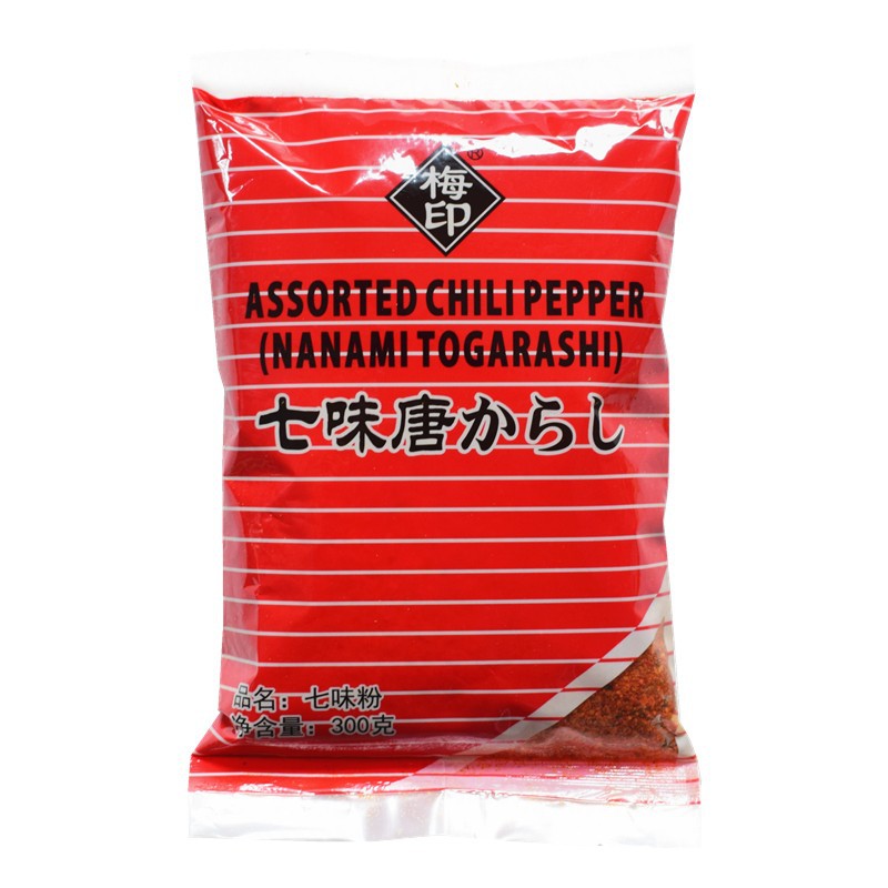 梅印 七味唐辛子 日本料理辣椒粉七味粉唐七味盐300g 多省包邮