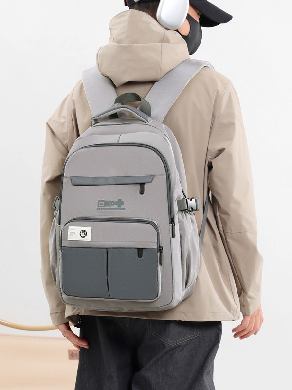 Nueva moda moda de escuela secundaria, mochila universitaria para hombres y mujeres impermeable, mochila ligera de tela Oxford de gran capacidad