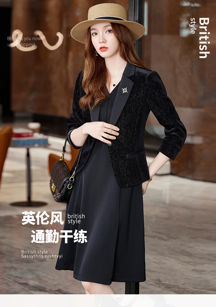 法米姿 春秋修身短款小西服女小个子高端女上衣