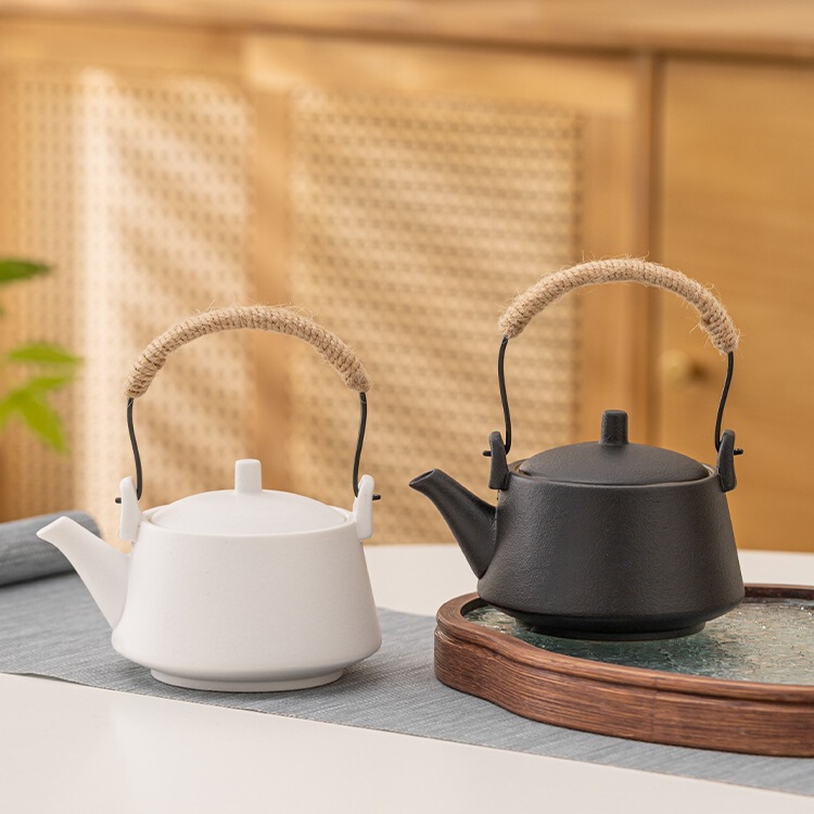 Ceramic Retro Teapot Single Pot with Filter Stoneware Kung Fu Tea Set Home Japanese Office Tea Set