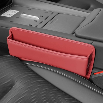 Cross-border car storage box Car storage bag/box - volcano-red-leather