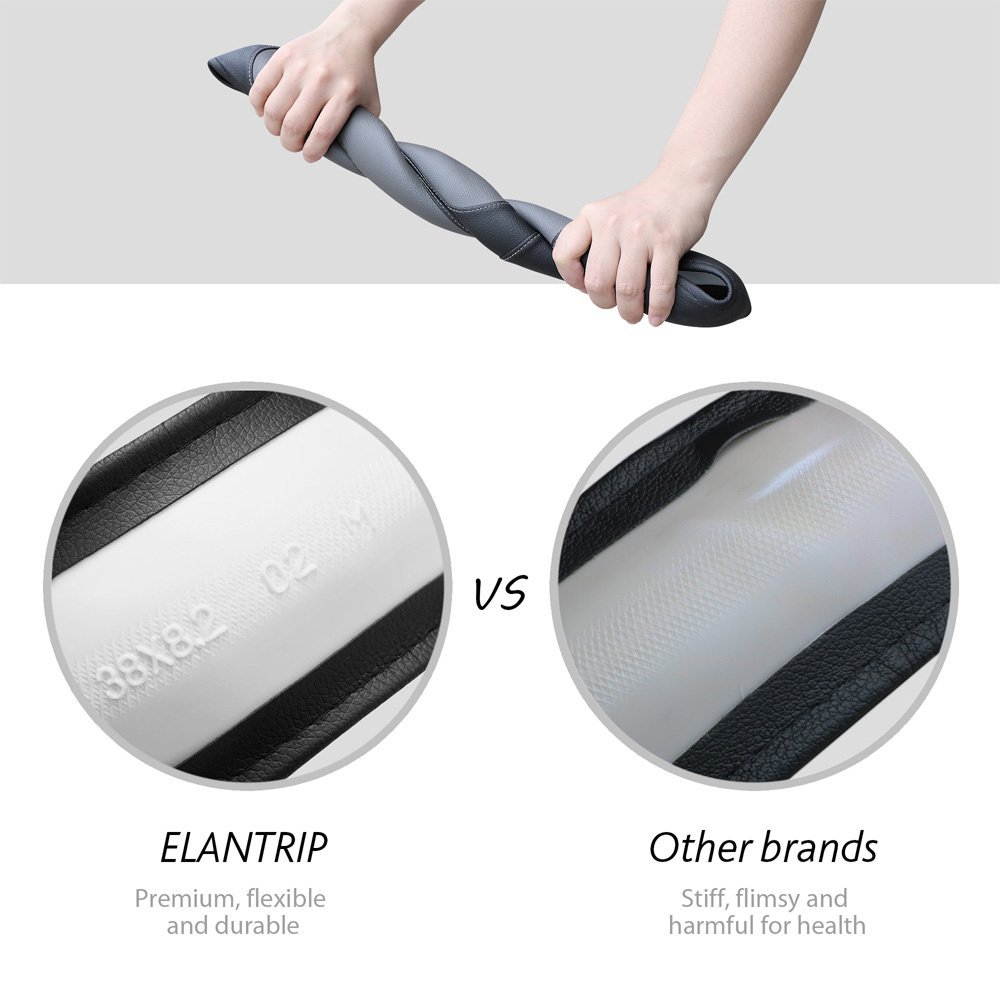 Car steering wheel cover leather elastic handle cover without inner ring Four Seasons universal car accessories car handle cover