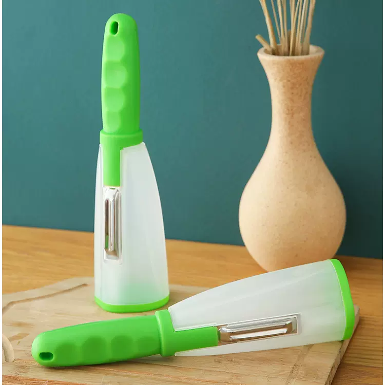 厨房可拆洗储存式削皮刀 带筒蔬果刮皮刀刨刀 带收纳式削皮器批发
