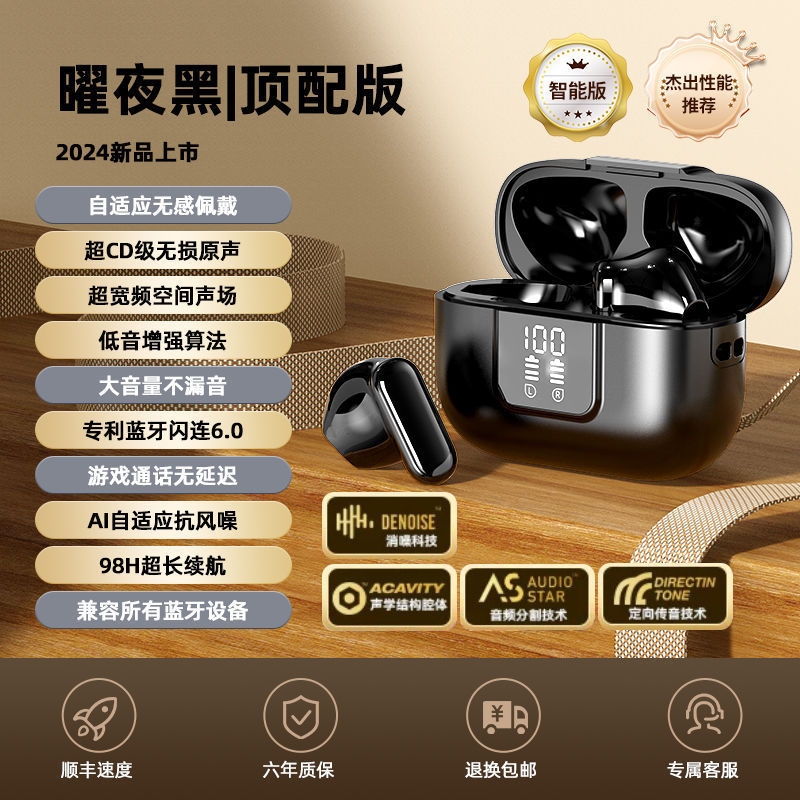 クロスボーダーNE-02真 � � ワイヤレスbluetoothイヤホン通话ノイズリダクション2024新型半入耳式ハイブリッドノイズリダクション|undefined