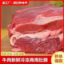 牛肉新鲜牛腩冷冻商用黄牛肉生鲜肚腩肉生牛肉鲜牛肉500g煲汤顺丰