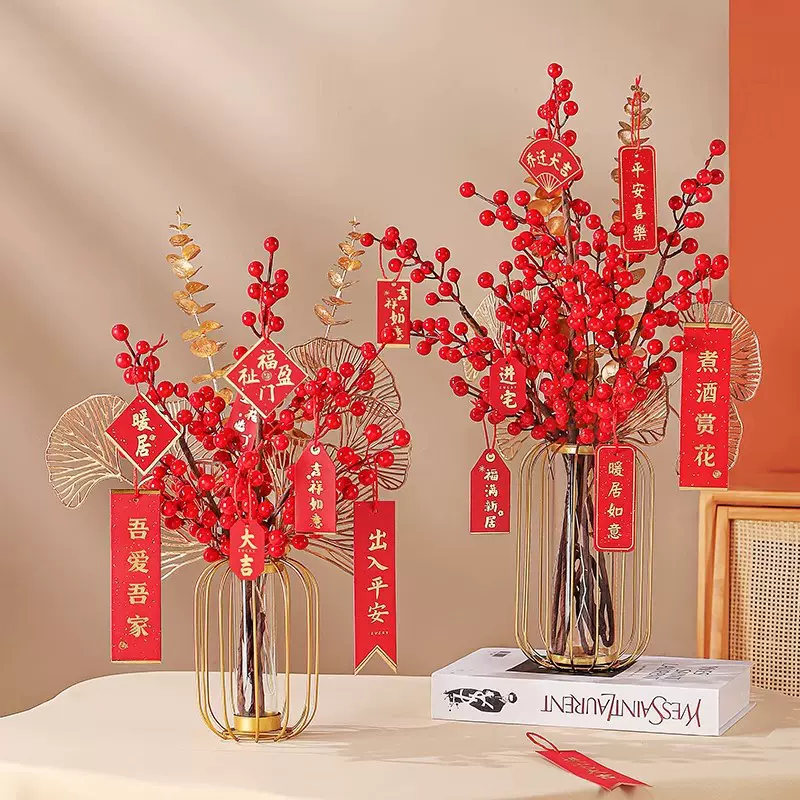 铁艺几何玻璃试管灯笼水培花瓶家居客厅酒柜桌面装饰绿萝花插摆件