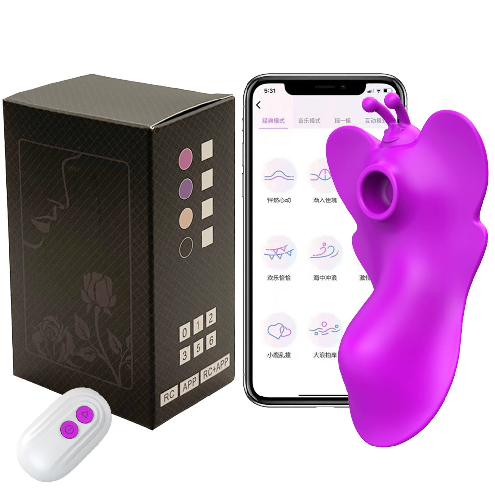 Симпатично? Butterfly Suction Vibrator, Silicone, 9-Channel APP Control & Remote, Compact Invisible Egg