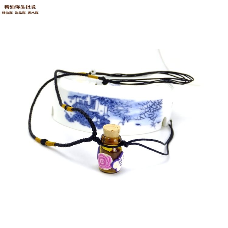 精油饰品网半包软陶瓶黑色简易牛筋绳项链02.jpg