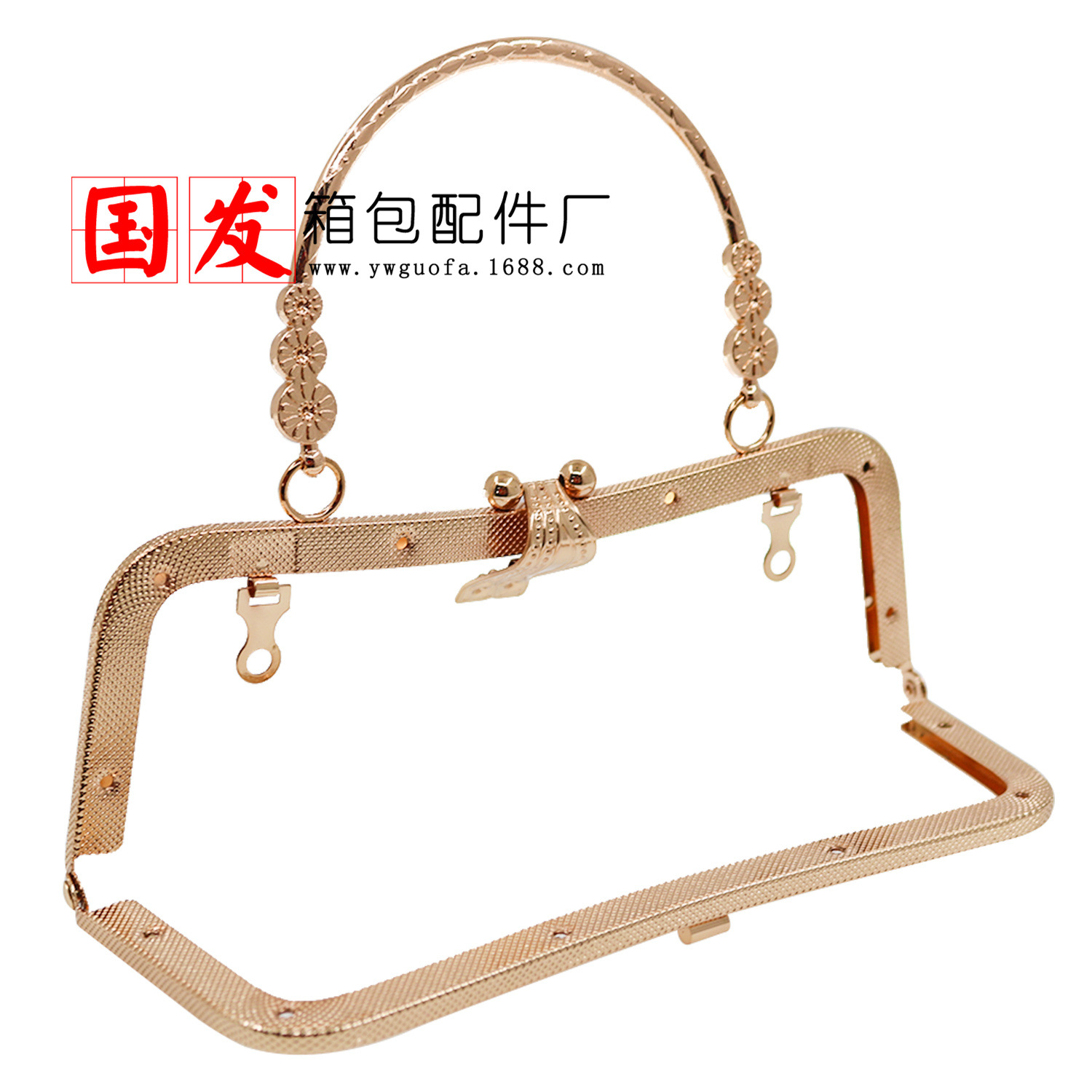 [Nuevo] agujero de tornillo 20cm cintura cóncava en relieve hojas grandes tres flores mano mano oro al por mayor