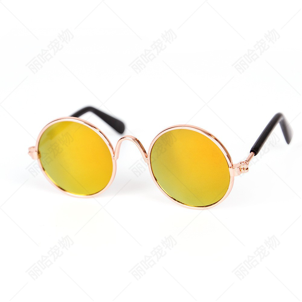 Gfas de mascota gafas de sol vestido accesorios fotográficos lindos gafas de sol personalidad extraña tocado mascota gato