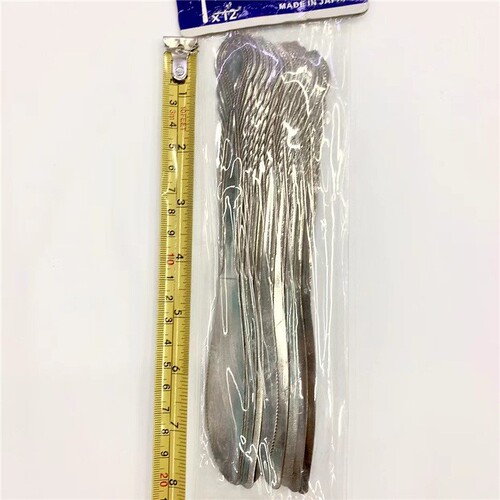 Cross-border portable tableware 20g spoons, forks and knives 12pcs/pack Home kitchen stainless steel spoon set manufacturer wholesale