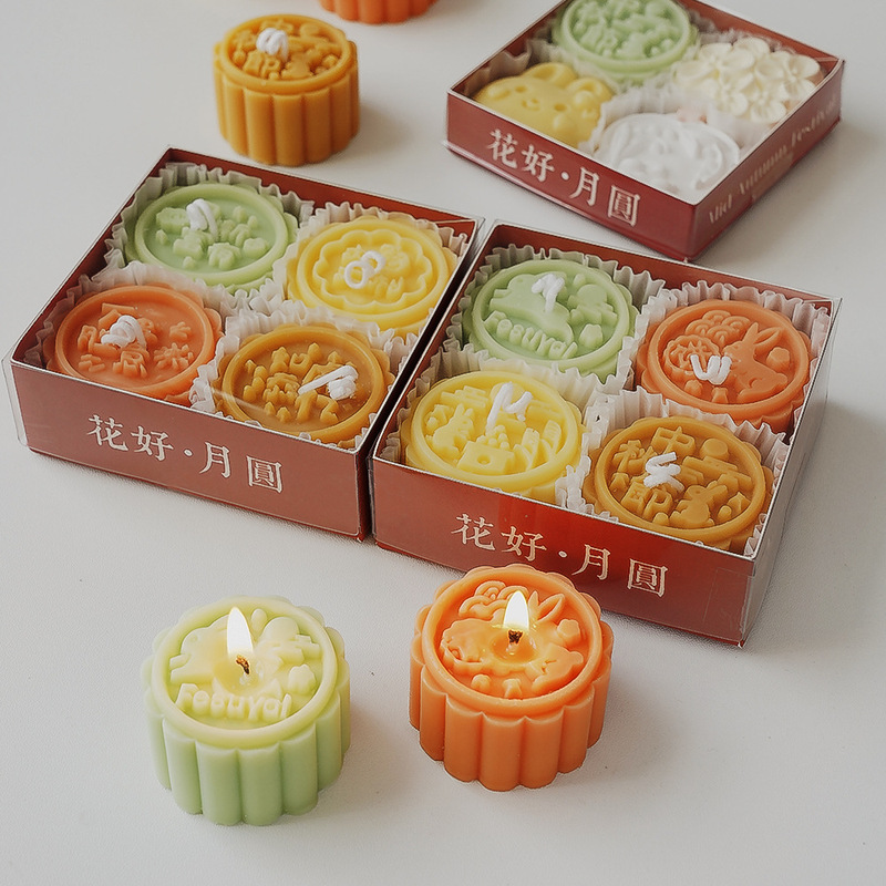 中秋节月饼月兔香薰蜡烛礼品ins风创意礼物香氛道具感伴手礼|undefined