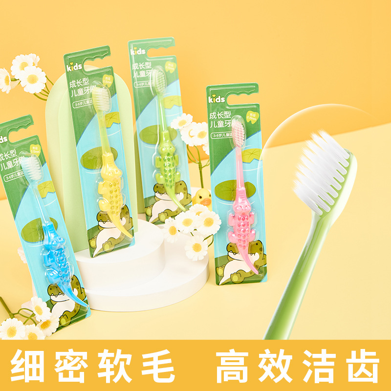 Baby children's toothbrush cartoon soft hair high-grade toothbrush genuine wholesale manufacturers independent packaging household 2-12 years old