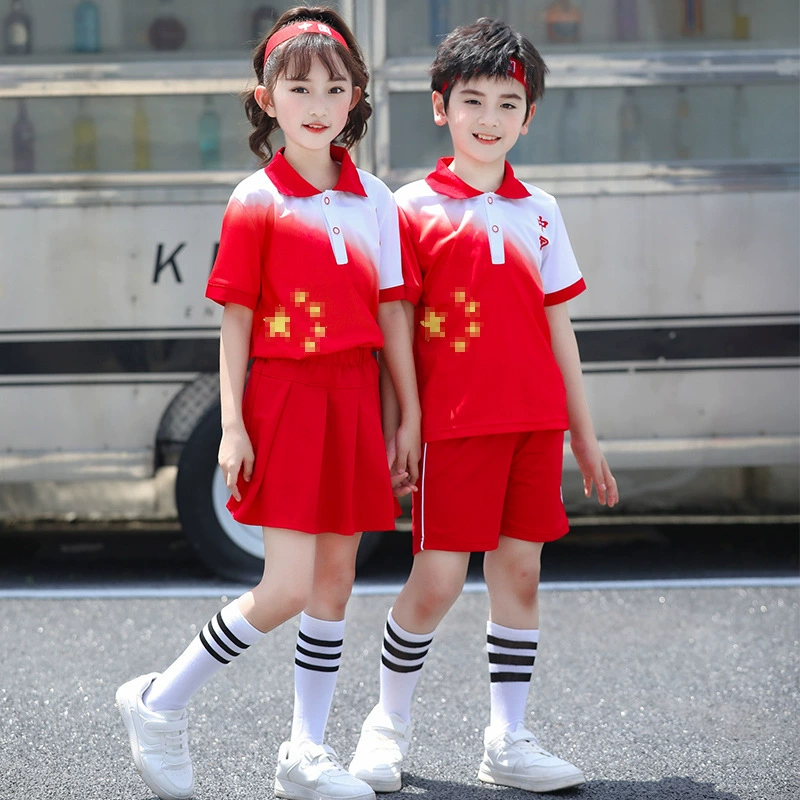 Школьная форма Униформа для учащихся начальной школы Красная Детская школьная форма в китайском стиле Спортивный костюм Униформа для детского сада и сада Униформа для хора